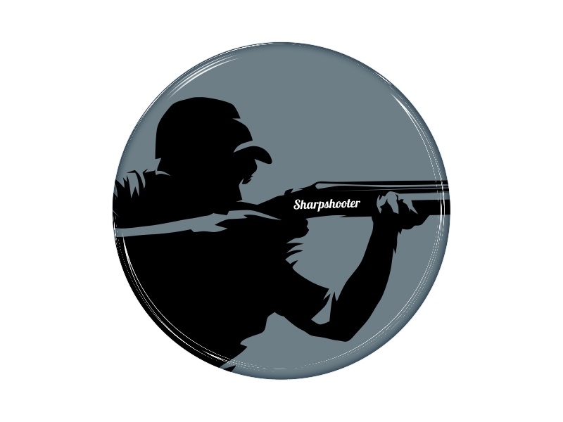 Zakázková samolepka - Sharpshooter 15x15cm