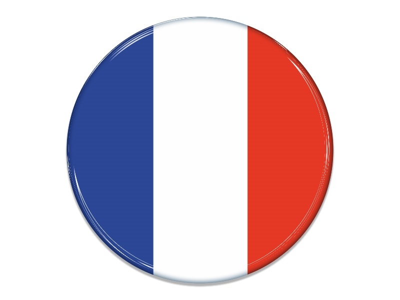 Samolepka - Vlajka Francie - kruh