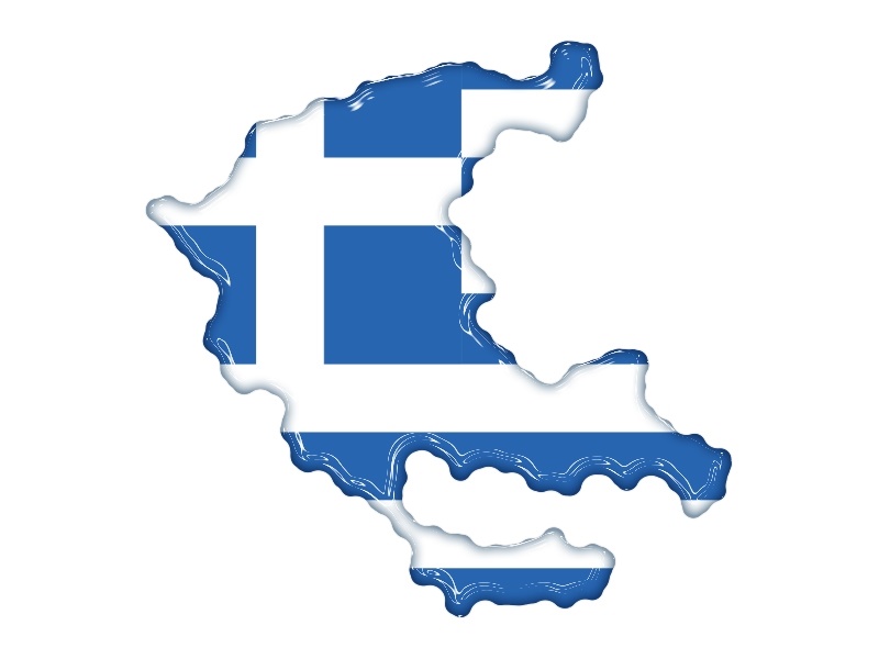 Samolepka - Vlajka Řecko - tvar státu