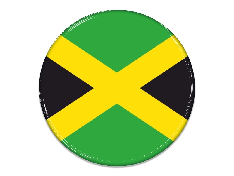 Samolepka - Vlajka Jamajka - kruh