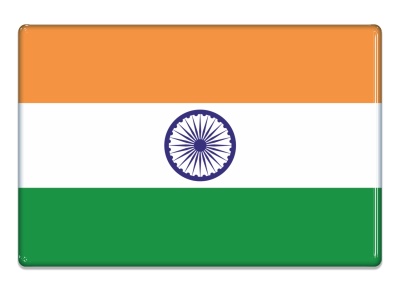 Samolepka - Vlajka Indie - obdélník