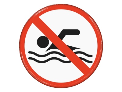 Samolepka - Zákaz plavání