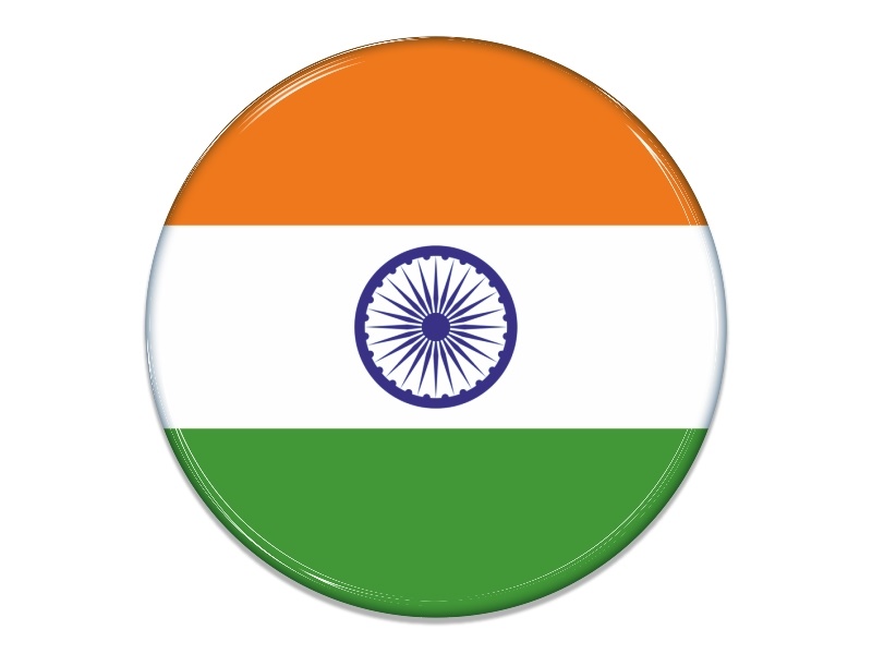 Samolepka - Vlajka Indie - kruh