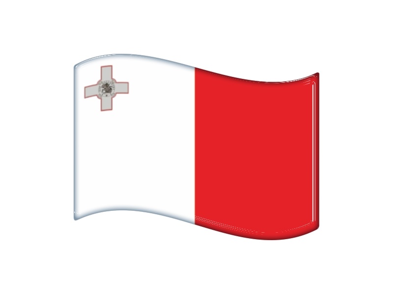 Zakázková  samolepka - minivlajka malta