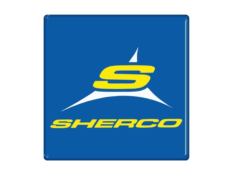 Zakázková  samolepka - Sherco 10x10 cm