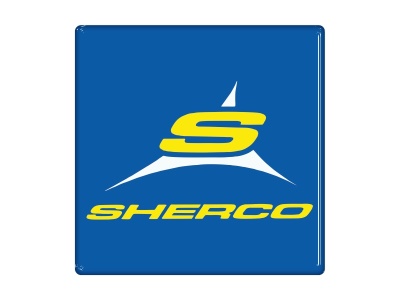 Zakázková  samolepka - Sherco 10x10 cm