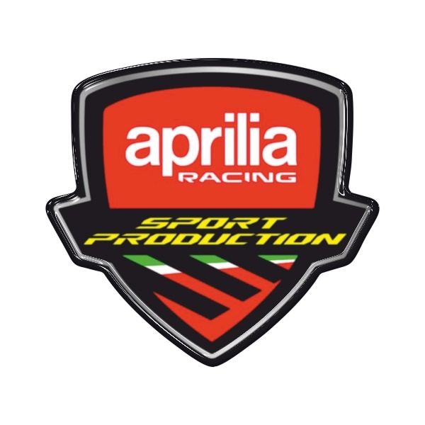 Zakázková samolepka - aprilia 9x9,7cm