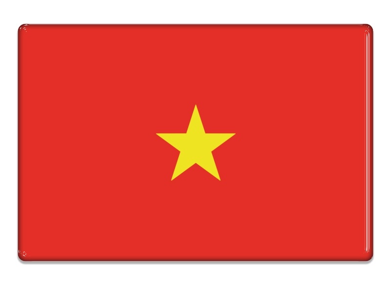 Samolepka - Vlajka Vietnam - obdélník