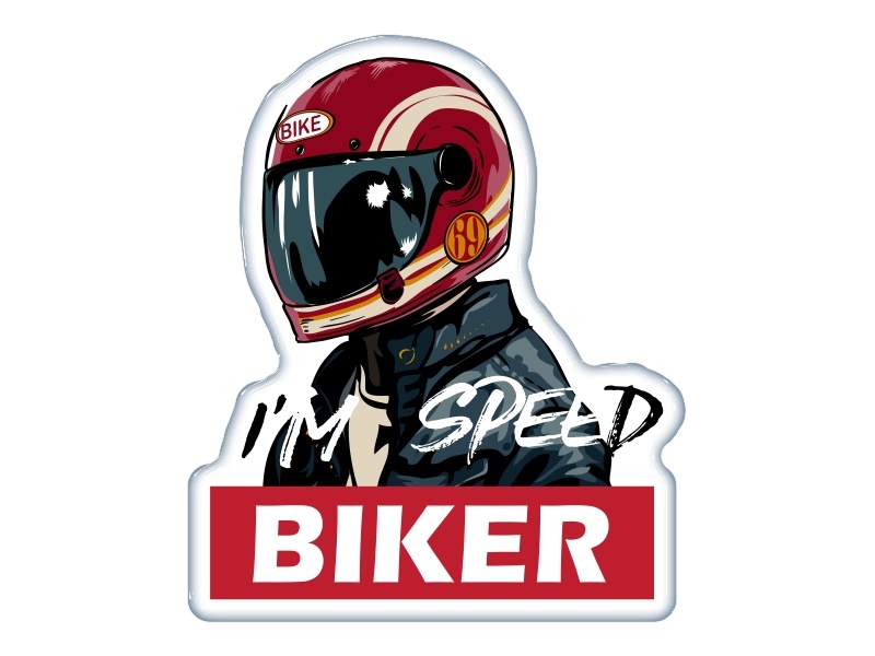 Samolepka - I am speed Biker