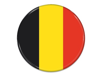 Samolepka - Vlajka Belgie - kruh