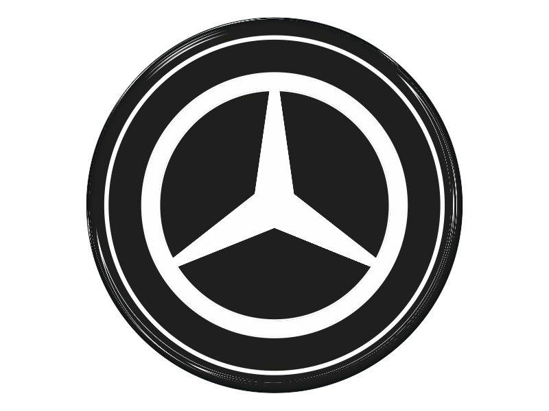 Samolepka na AL disk - Mercedes (černá)
