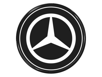 Samolepka na AL disk - Mercedes (černá)