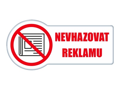 Samolepka - Nevhazovat reklamu zákaz