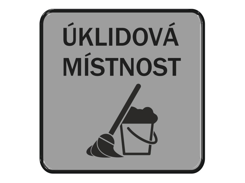 Zakázková  samolepka - Úklidová místnost