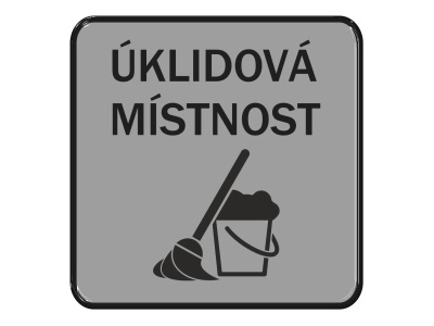 Zakázková  samolepka - Úklidová místnost