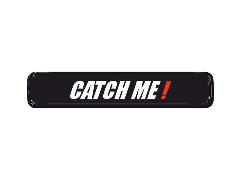 Zakázková samolepka - catch me 120x24mm