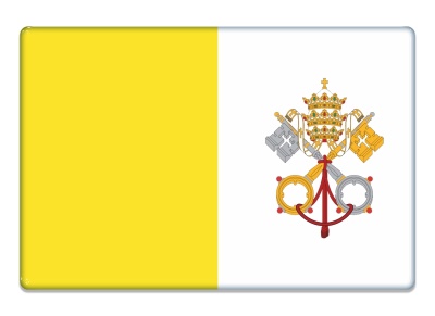Samolepka - Vlajka Vatikán - obdélník
