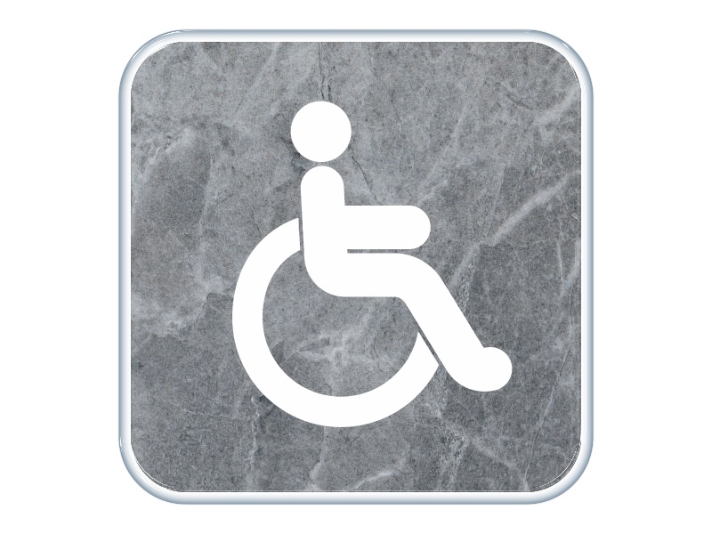 Samolepka - WC pro invalidy (kámen)