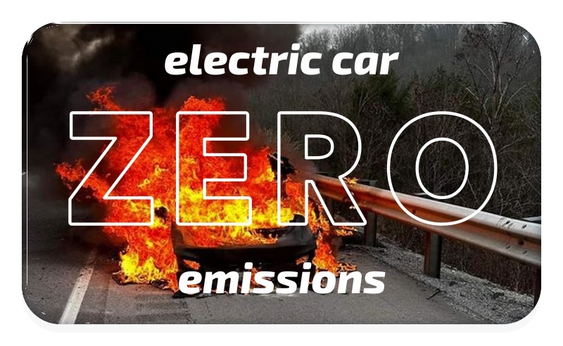 Samolepka - Electric car - ZERO emissions