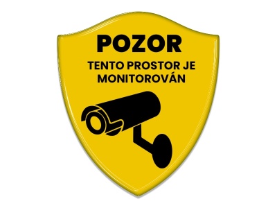 Samolepka - Pozor - tento prostor je monitorován