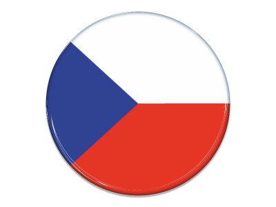 Samolepka - Vlajka Česká republika - kruh