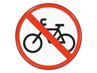 Samolepka - Zákaz jizdních kol