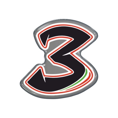 Zakázková samolepka - číslo 3 140 x 137mm