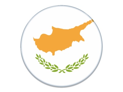 Samolepka - Vlajka Kypr - kruh