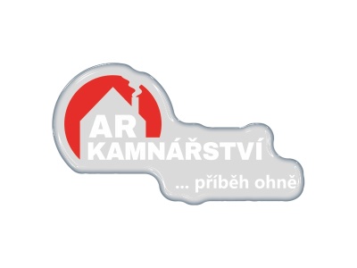 Zakázková samolepka - kamnářství červené 20x11,3cm