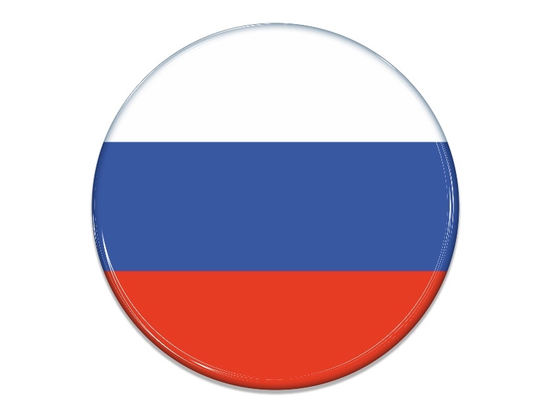 Samolepka - Vlajka Rusko - kruh