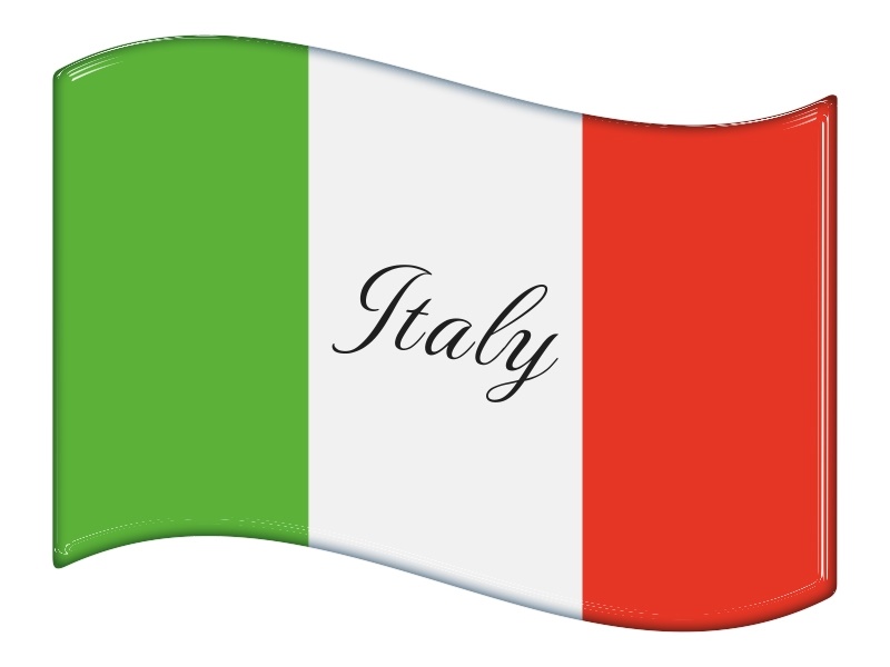 Samolepka - Vlajka Itálie - s textem