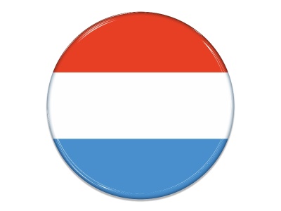 Samolepka - Vlajka Lucembursko - kruh