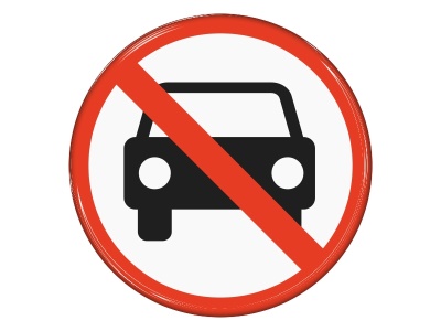 Samolepka - Zákaz motorových vozidel