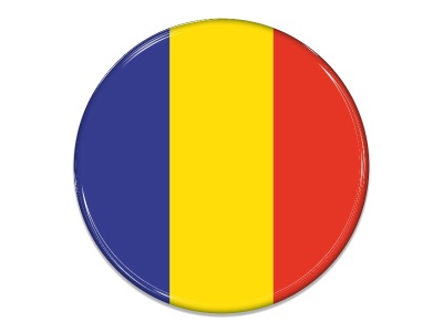 Samolepka - Vlajka Rumunsko - kruh