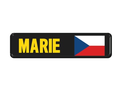 Zakázková samolepka - Marie 10x2,5