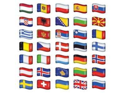 Samolepka - minivlajky Evropa