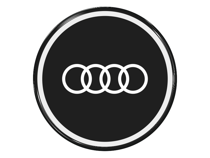 Samolepka na AL disk - Audi (black/white)