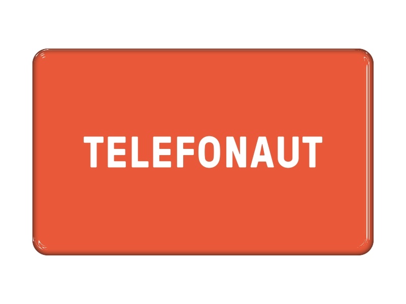 Zakázková  samolepka - telenaut orange_56x34mm