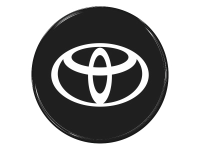 Samolepka na AL disk - Toyota (black/white)