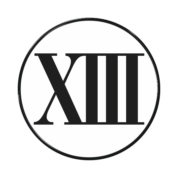 Zakázková samolepka - Římská číslice 13