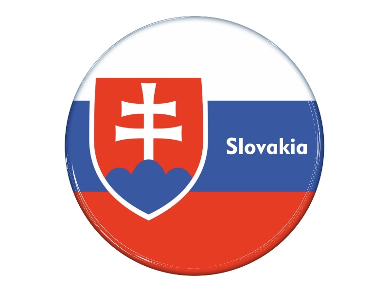 Samolepka - Vlajka Slovensko - kruh s textem