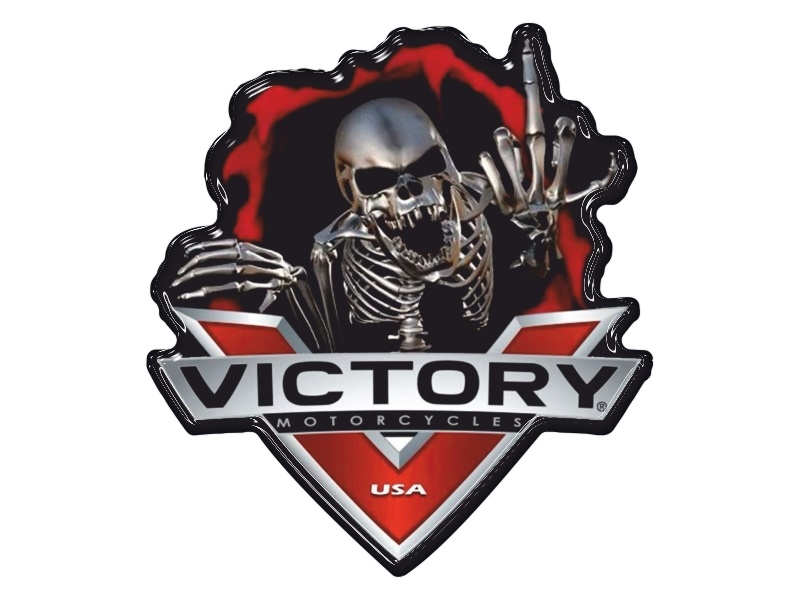 Zakázková  samolepka -  Victory skeleton 80x70mm