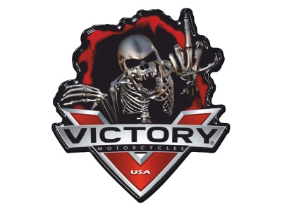 Zakázková  samolepka -  Victory skeleton 80x70mm