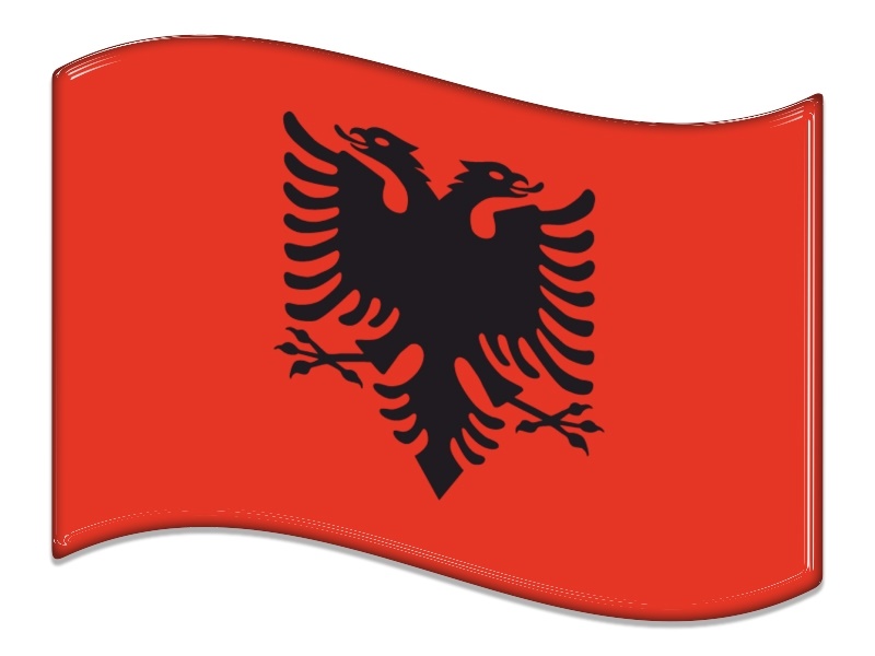 Samolepka - Vlajka Albánie