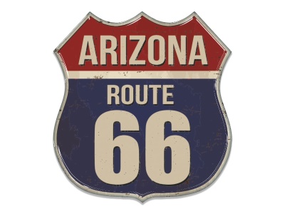 Samolepka - Arizona Route66