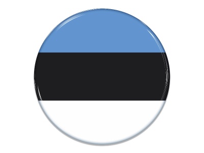 Samolepka - Vlajka Estónsko - kruh
