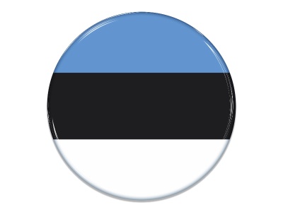 Samolepka - Vlajka Estónsko - kruh