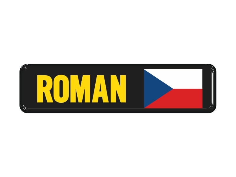 Zakázková samolepka - Roman 10x2,5