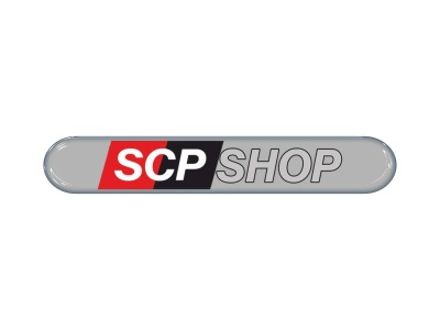 Zakázková samolepka - SCP SHOP logo 80x10mm