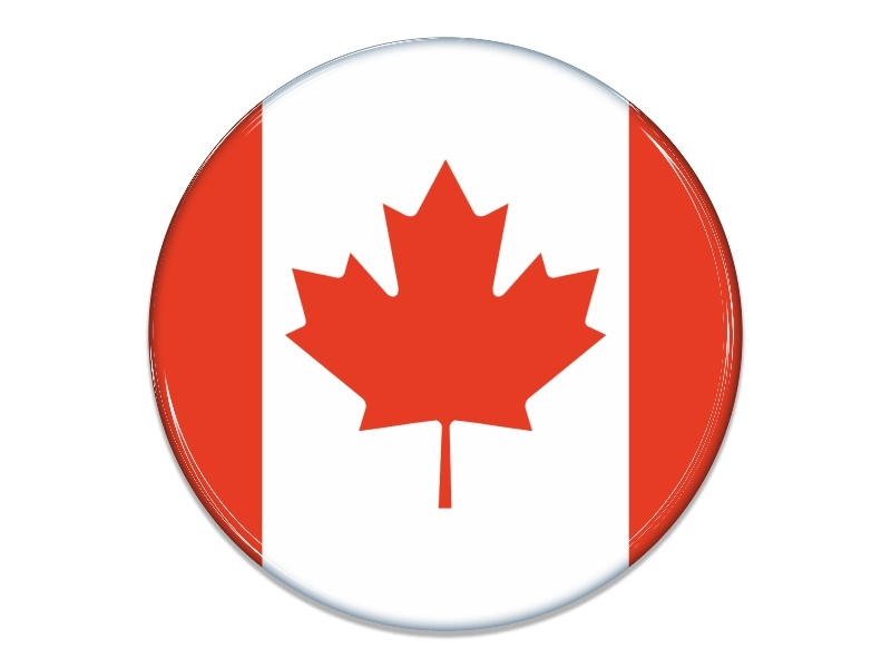 Samolepka - Vlajka Kanada - kruh